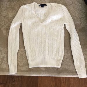 Ralph Lauren Sport Cream Cable-Knit Sweater